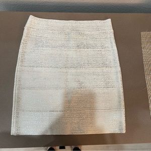 White/silver Bandage Skirt